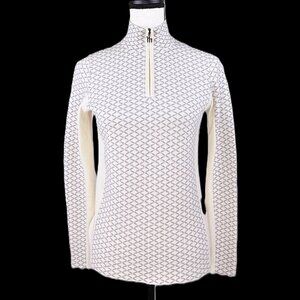 Stunning Meister Alpine Style Women’s Wool Pullover Quarter Zip Sweater, Medium